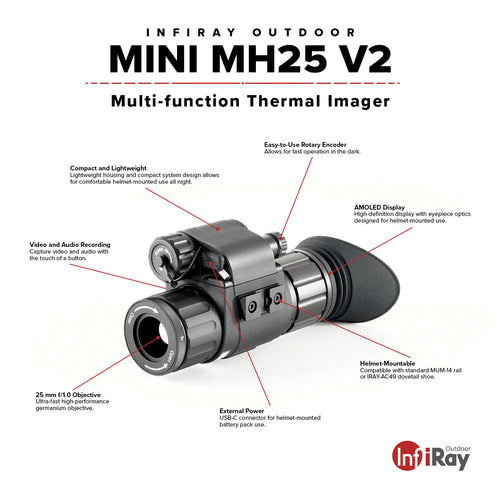 InfiRay Outdoor MH25 V2 640 Mini Thermal Monocular **WITH FREE ACCESSORIES!**
