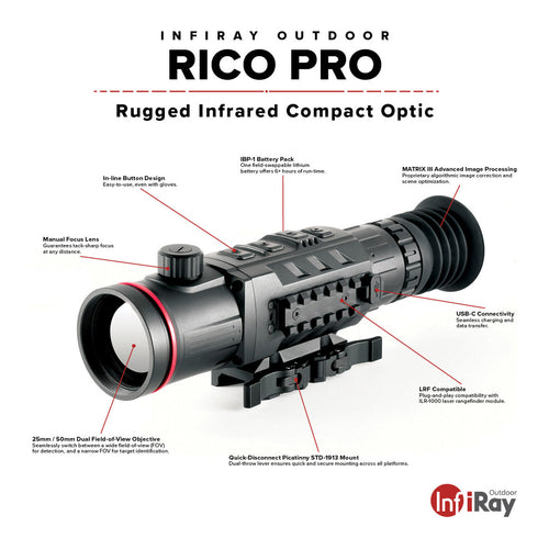 InfiRay Outdoor RICO PRO 640 Variable 25/50mm Thermal Rifle Scope ($1000 off currently!)