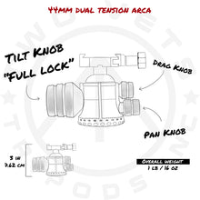 44MM Dual Tension Ballhead W/ ARCA CLAMP