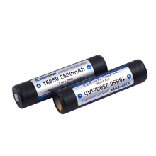 Keeppower Protected 16650 Rechargeable Li-ion Battery 2500mAh P1665J (2 Pieces)