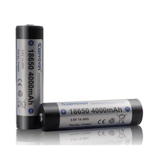 KeepPower Protected 18650 Rechargeable Li-ion Battery 4000mAh P1840C (2 Pieces) ***Extended Runtime***