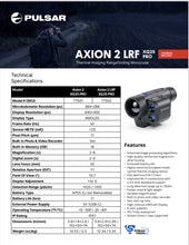 Pulsar Axion 2 XQ35 Pro 2-8x Thermal Monocular **WITH FREE ACCESSORIES!**