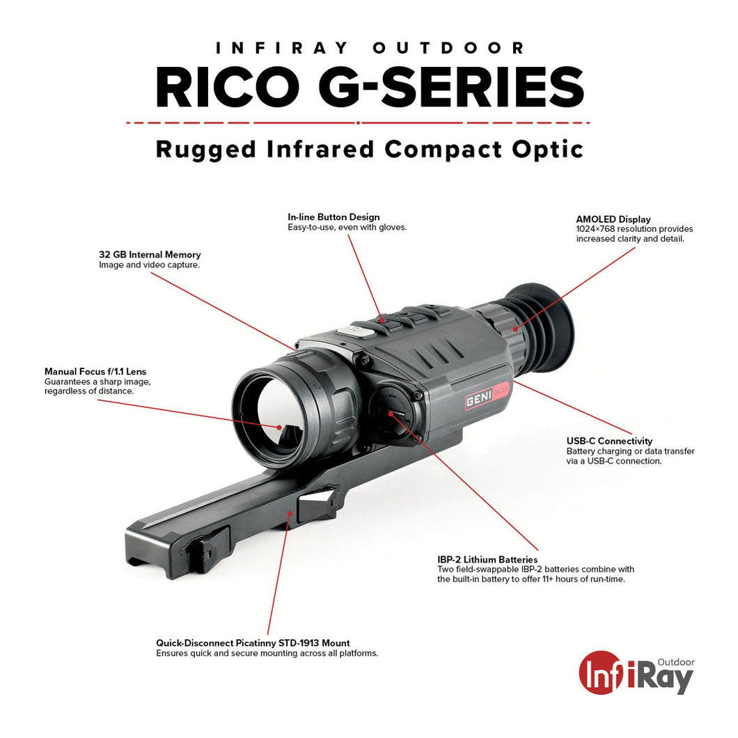 InfiRay Outdoor RICO G 640 3x 50mm Thermal Rifle Scope